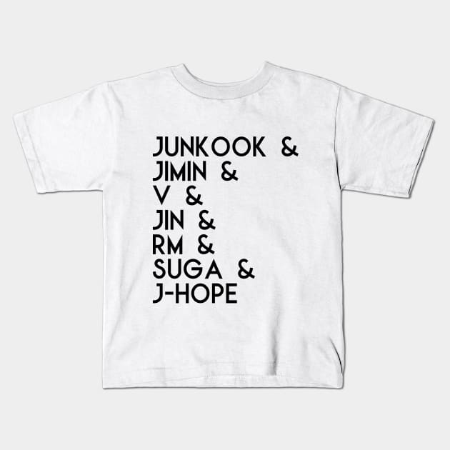 BTS Kids T-Shirt by valival